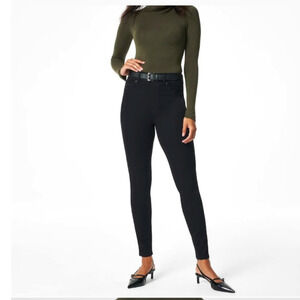 Spanx Ankle Leggings Womens Large Black Shaping Pull On Slimming Pants